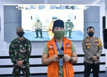 Bupati Trenggalek Moch. Nur Arifin saat memimpin penanganan Covid-19. Foto: istimewa