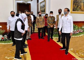 Presiden Jokowi di Grahadi. Foto: Kepresidenan