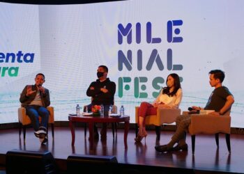 Abdul Hakim Bafagih (kiri) di forum MilinealFest 2020. Foto: AHB