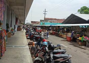 Situasi Pasar Setono blok A. (Foto: Karebet)