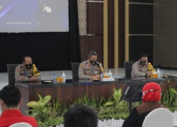 Pers Rilis di Mapolresta Blitar Kota (Foto: bacaini.id/Hasani)