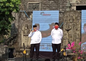 Pasangan calon Bupati dan Wakil Bupati Malang Sanusi – Didik Gatot Subroto. Foto: Bacaini/M. Badar