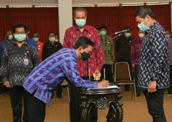 Prosesi pelantikan pejabat Eselon II oleh Wali Kota Kediri Abdullah Abu Bakar. Foto: Humas