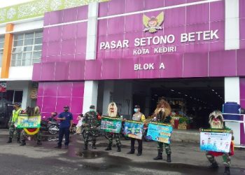 Ganongan, Cara Unik Koramil Kecamatan Kota Kediri Sosialisasikan Bahaya Covid