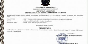 Pengujian Kendaraan Dishub Kota Kediri Terakreditasi A