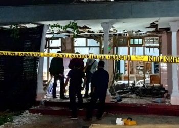 Rumah milik perakit petasan di Kediri yang hancur bersama penghuninya. Foto: Bacaini/Novira