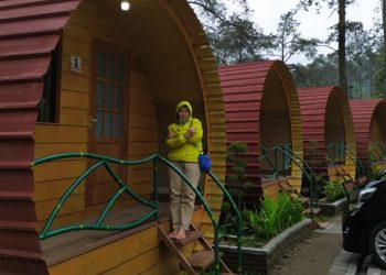 Bentuk cottage di kawasan Lawu Park yang unik. Foto: Bacaini/Novira