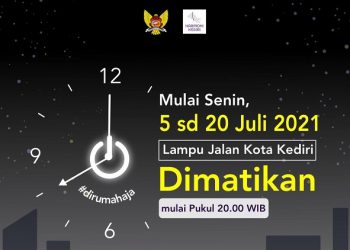 Mulai Besok Lampu Jalan Kediri Mati Jam 20.00 WIB