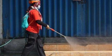 BPBD Kediri Sterilisasi Permukiman Terjangkit Covid 19