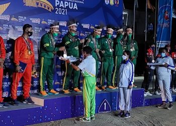 Atlet cabor paralayang kontingen Jawa Timur sukses menjadi juara umum di ajang PON XX Papua 2021. Foto/KONI Kota Batu