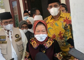 Mensos Risma di Bangkalan Madura. Foto: Bacaini/Rusdi