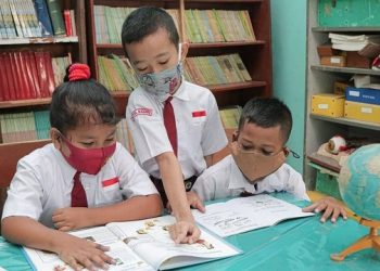 Fasilitas perpustakaan sekolah di Kota Kediri. Foto: Humas