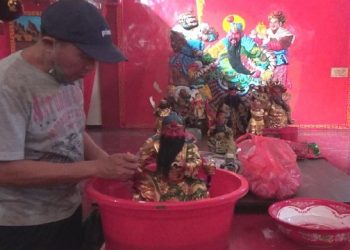 Kelenteng Hok Kyoe Kyong Nganjuk Bersolek Jelang Imlek