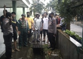 Parit yang menjadi lokasi balita tercebur dan terseret arus air hingga meninggal dunia. Foto:ist