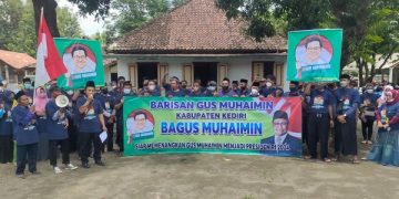 Relawan Bagus Muhaimin saat deklarasi di Ponpes Kapu. Foto: Bacaini/AK.Jatmiko