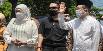 Kunjungan Ketua Dewan Masjid Indonesia, Muhammad Jusuf Kalla di Tulungagung. Foto: Bacaini/Setiawan