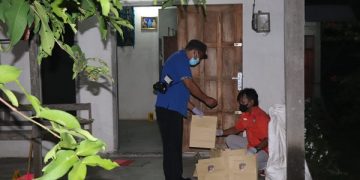 Tim Inafis Polres Tulungagung sedang melakukan olah TKP. Foto: Bacaini/Setiawan