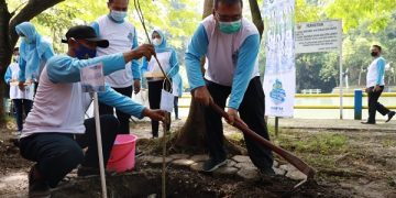 Kegiatan tanam pohon di Sumber Jiput, Rejomulyo, Kota Kediri. Foto: Ist