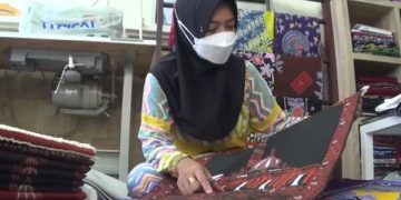 Salah satu sajadah batik hasil produksi Numansa Batik. Foto: Bacaini/AK.Jatmiko