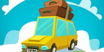 Ilustrasi mudik lebaran. (Pinterest)