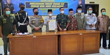Rapat koordinasi lintas sektoral dalam rangka pengamanan malam takbir dan salat Idul Fitri. Foto: Ist