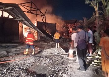 Pabrik Gangsar Tulungagung Terbakar, Pusat Api di Area Penggorengan