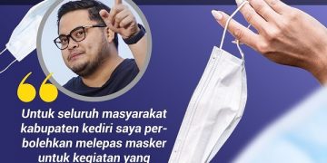 Mas Dhito umumkan aturan lepas masker bagi masyarakat Kabupaten Kediri. Foto: Ist