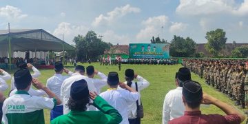 Apel Kebangsaan Ansor Kabupaten Kediri. Foto: Bacaini/AK.Jatmiko