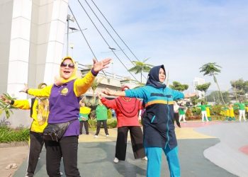 Semangat GOW Kota Kediri Awali Pagi Dengan Senam Bersama