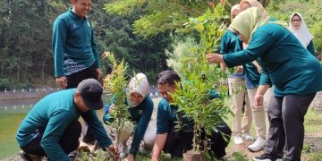 Penanaman bibit pohon guru PPPK tahap 1 Kabupaten Trenggalek. Foto: Bacaini/Aby