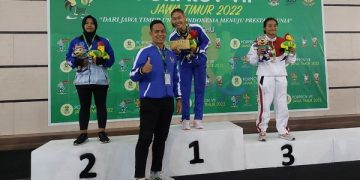 Atlet Cabor Wushu Sanda Kota Kediri raih medali emas. Foto: Ist