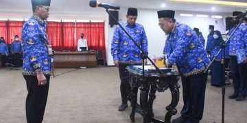 Prosesi pengukuhan Dewan Pengurus KORPRI Kota Kediri. Foto: Ist