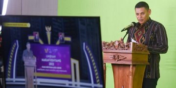 Wali Kota Kediri saat pengundian pemenang Makan Kenyang 2022. Foto: Ist