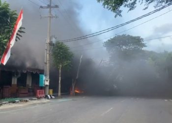 Markas Polisi Kota Kediri Terbakar