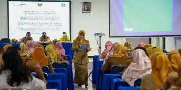 Kegiatan sosialisasi penulisan blangko ijazah oleh Dindik Kota Kediri. Foto: Ist