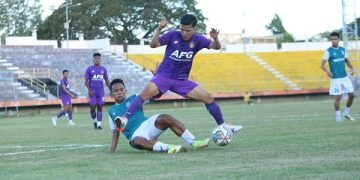 Laga Uji Coba Persik vs Nusantara FC di Stadion Wilis Madiun. Foto: Ist