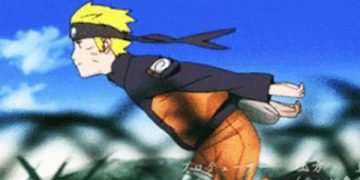 Naruto berlari. Foto: Pinterest