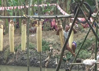 Lomba Ninja Dam Warior Semarakkan HUT RI di Jombang