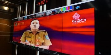 Rakor Strakom Presidensi G20 Indonesia secara virtual di Balai Kota Kediri. Foto: Ist