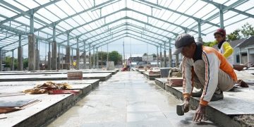 Proyek revitalisasi Pasar Wates. Foto: Ist