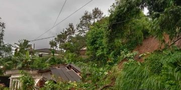 Kondisi longsor di Kecamatan Sendang, Tulungagung. Foto: Ist