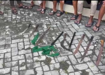 Gerombolan Pemotor Acungkan Sajam di Kediri Ditangkap Polisi