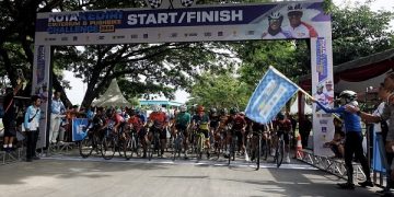 Pemberangkatan peserta Kota Kediri Criterium Challenge 2022. Foto: Ist