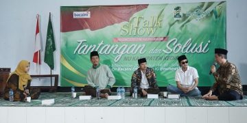 Talk Show "Tantangan dan Solusi NU Kabupaten Kediri Kedepan" di Aula PCNU Kabupaten Kediri. Foto: Bacaini/AK.Jatmiko
