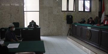 Sidang kasus narkotika terdakwa AIPTU Udi Cahyono. Foto: Bacaini/Setiawan