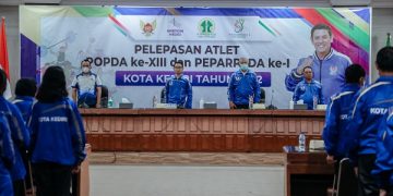 Pelepasan atlet POPDA dan Peraperda 2022 Kota Kediri. Foto: Ist
