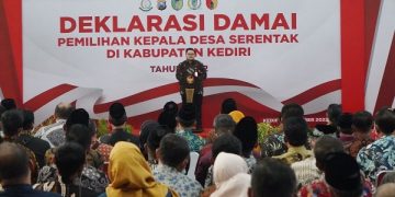 Mas Dhito yang hadir saat deklarasi damai pilkades serentak. Foto: Ist