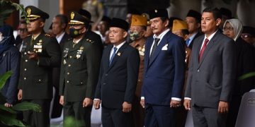 Wali Kota Kediri pada upacara peringatan Hari Kesaktian Pancasila. Foto: Ist