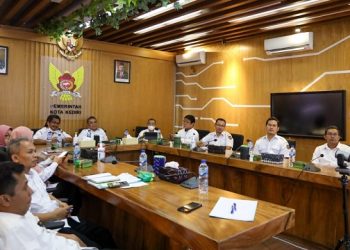 Rapat koordinasi bersama Pemkab Sumedang secara daring. Foto: Ist