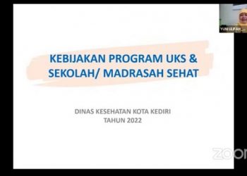 Kegiatan pembinaan UKS Dindik Kota Kediri secara daring. Foto: Ist
